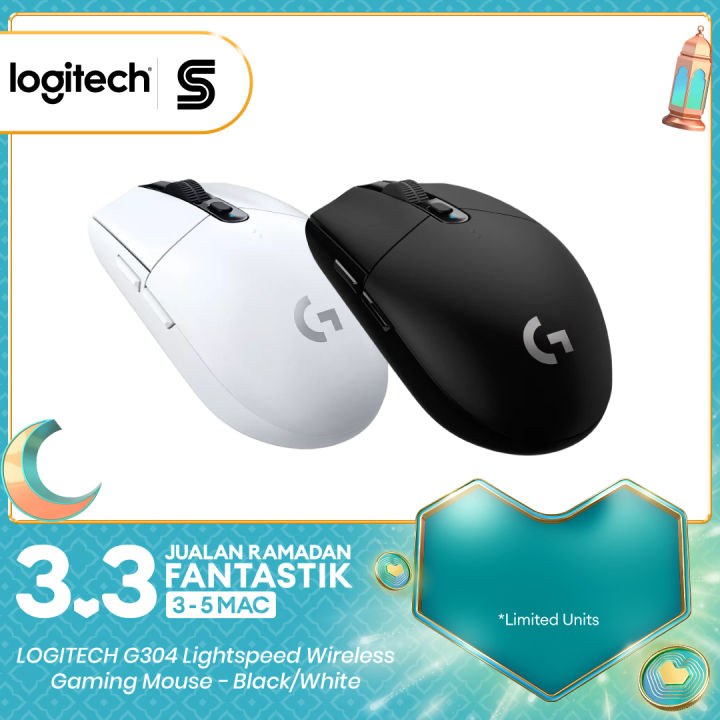 LOGITECH G304 Lightspeed Wireless Gaming Mouse - Black/White - 910 ...