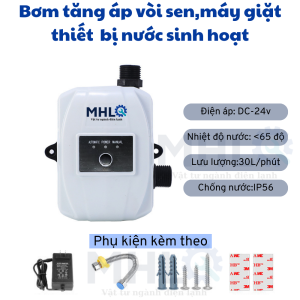 Bơm tăng áp vòi sen-máy giặtmáy bơm tăng áp bình nóng lạnhbơm tăng áp 24vbơm tăng áp lực vòi senvật tư mhl
