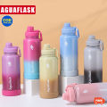AguaFlask Thermos 1000ML 32oz Wide Mouth with Cap Lid Vacuum Insulated Tumbler Drinking Water Bottle Tumbler Hot and Cold. 