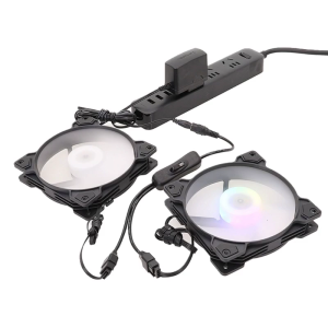 Convenient Fan Power Adapter DC5.5x2.1mm to 4Pin PC Fan Power Adapter Cable with Switching Button PC Case Fans Power