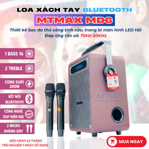 Loa Xách Tay Bluetooth - hàng mới nhất hiện nay - MD6 Hiệu Ứng Âm Thanh Sống Động Như Ở Sân Khấu Hệ Thống 1 Bass 16 2 Treble Công suất 200W cho âm thanh mạnh mẽ âm trầm ấm