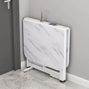 Movable Table Folding Dining Table Household Small Apartment Multi-Functional Four-Stool Rectangular Dining Table