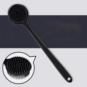 37cm Bath Brush Silicone Back Scrubber Bath with Long Handle for Shower Exfoliating