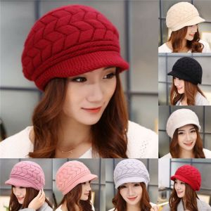 LIJU78113  Style Keep Warm Peaked Warm Cap Outdoor Women Bonnet Beanie Hat