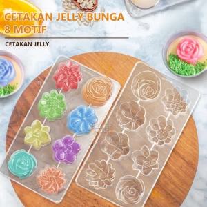 Cetakan agar2 puding jelly bunga / Cetakan coklat bunga tray plastik /Cetakan es serbaguna FOODGRADE / Cetakan agar bunga besar