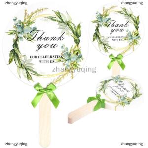 [COD] zhangyuqing 10 Pcs Wedding Hand Fans For Guests Bulk Decorative Handheld Wedding Favor Fans With Handle Thank You For Celebrating With Us