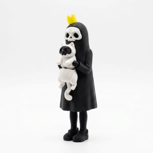 BABYBANG 3D Printed Ghost Cat Figurine Movable Limbs Adjustable Pose Halloween Decor Festive Atmosphere Holiday Display Tabletop Statue Halloween