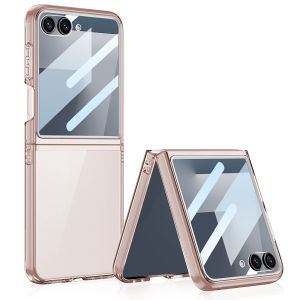 for Samsung Galaxy Z Flip 7 Case with Outer Screen Protector Clear Slim Phone Case Ultra-Thin Hard PC Back& Soft TPU Edges Crystal Shockproof Phone Case for Galaxy Z Flip 6 Cover-152c4c8b