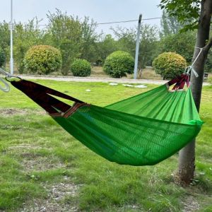 Camping hiking hammock outdoor folding hammock ice silk breathable portable hammock