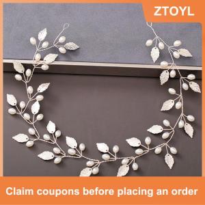 【ZTOYL】 Women Headbands Pearl Rhinestone Flower Headband Wedding Hair Accessories For Women Bridal Headband Hair Jewelry Wedding Accessories