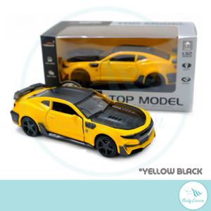 Transformer Bumblebee Chevrolet Camaro Miniauto Alloy Pull Back Diecast Car Model Toy Vehicle Sound & Light 1:32 Scale
