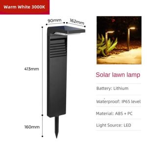 SANX Solar Garden Light Solar Powered Waterproof Led Light Outdoor Pathway Landscape Bollard Solar Lawn Lights For Yard Walkway