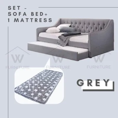 WFurniture Pull Out Sofa Bed/Daybed/Day Bed/Twin Bed/Single Bed/Katil Single