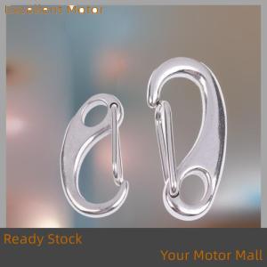 Excellent Ready Stock 4Pcs Egg Shape Spring Snap Hooks Stainless Steel Multifunctional Hiking Camping Belt Carabiner Quick Release Hook