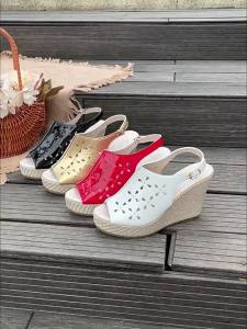 Plus Size Wedge Sandals For Women 2026 Summer New Fashion Open-Toe Fish-Mouth Roman Style High-Heel Sandals