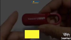 Smart Fingerprint LockPadlock for Jewelry Lock Drawer Important Documents Lock 60mAh Black/Red