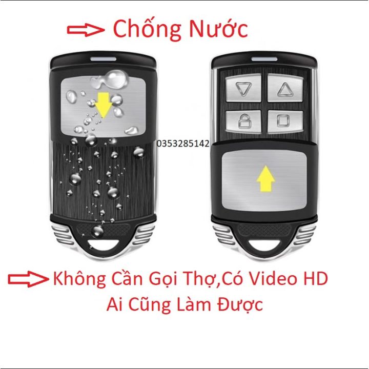 Remote Điều Khiển Cửa Cuốn Học Lệnh Thông Minh Tần Số 433Mhz-315Mhz ...