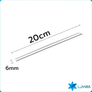 LoviRa Clear Glass Straw Resistant Transparent Glass Straw 20cm Length