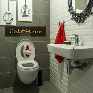 Toilet Mirror for Wiping Kids Compact and Convenient Bathroom Mirror for Easy Viewing Shatterproof Fog-Free Design Ideal for Personal Grooming & Daily Use
