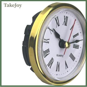 TakeJoy Classic Clock Craft Quartz Movement Dia.65mm Round Clocks Insert Roman Number Little Clock Arabic Numbers Wall Decor