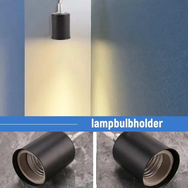 E27 Ceramic Screw Base Round LED Light Bulb Lamp Socket Holder Adapter ...