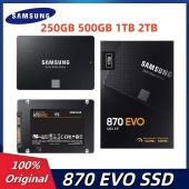 Original SAMSUNG 870 EVO 2.5 SSD 500GB 1TB 2TB Internal Solid State Drive Storage Disk For Laptop or Desktop