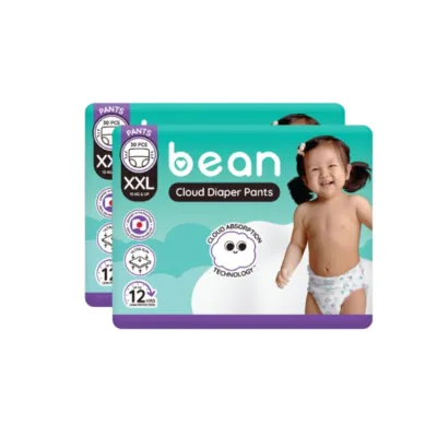 [Bundle of 2] bean Cloud Diapers Pants XXL (15 kg and up) - 60 pcs