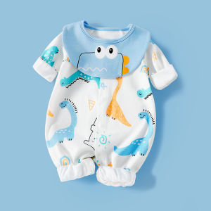 100% ผ้าฝ้าย ชุดเสื้อผ้าเด็กแขนยาว ชุดเด็กคลุมตัว เสื้อผ้าเด็กฤดูใบไม้ผลิ-ใบไม้ร่วง สวมใส่สบาย ระบายอากาศได้ดี ซึมซับเหงื่อและระบายความร้อน ไม่ทำให้ร้อนอับ