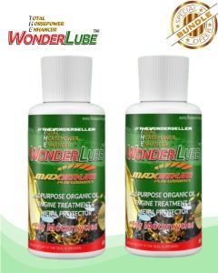 Wonderlube Maximum Performance (BUNDLE of 2 Bottles 60mL) Organic Oil Engine Treatment & Metal Protector for Car & Motor