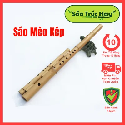 Sáo mèo Kép Tone Đô Nguyên liệu Trúc - Cặp Sáo Mèo Nam và Sáo Mèo Nữ tiếng hay giá rẻ Chính hãng Sáo Trúc Hay