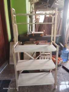 meja serbaguna rak serbaguna dari kayu 5 susun minimalis murah