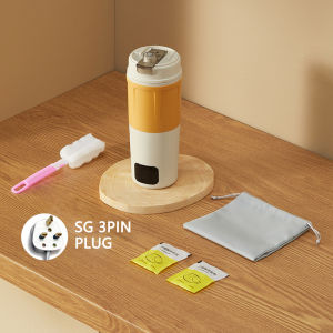 SG【READY STOCK】600ML Portable Electric Kettle Thermal Cup with LCD Smart Water Boiler Travel Kettle Portable Kettle 烧水壶