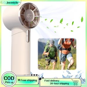 [Jocestyle Outdoor Mall]Portable Handheld Turbo Fan Desktop Fan 100 Gear Wind Small Pocket Fan USB Rechargeable for Outdoor Activities Working