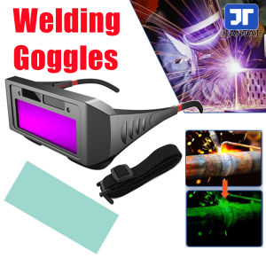 JIANTAI Solar Auto Darkening Welding GogglesSafety Protective Welding Glasses Mask HelmetEyes Goggles Mask Anti-Flog Anti-glare Goggles