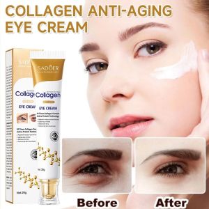 Collagen Eye Cream Eyebags Instant Remover Cream Eye Care For Dark Circles Anti-Wrinkle Anti Aging Fade Wrinkles Dark Eye Circles Eye Lifting Moisturizing Essence Eye Care Cream 20g