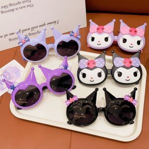 New Childrens Flip Sunglasses Kawaii Sanrio Anime Hello Kitty Kuromi Melody Sunshade Sunglasses for Boys and Girls Gift