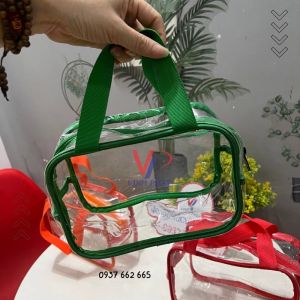 Túi đựng mỹ phẩm bằng PVC trong suốt chống thấm nước có khóa kéo tiện dụng mang theo du lịch sang trọng quý phái