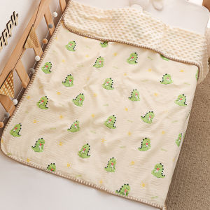 Aoduoyaya 100x100cm Newborn Baby Muslin Swaddle Towel Baby Blanket Cartoon Towel Kain Selimut Napkin