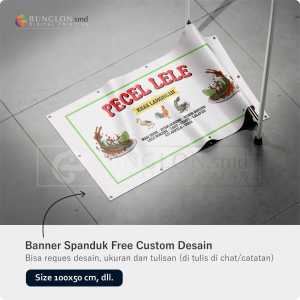 PRINT CETAK SPANDUK BANNER PECEL LELE CUSTOM DESAIN