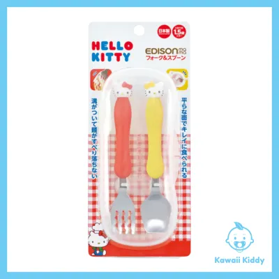 [Kawaii Kiddy] Edison mama Fork & Spoon - 1.5y+ (Thomas & Friends/ Hello Kitty)