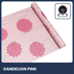 Adipatidinding - Wallpaper Dinding Motif Dandelion Pink Ukuran 45 Cm x 10 Meter Wallpaper Stiker Dinding Motif Dandelion Pink Wallstiker Motif Dandelion Pink Dekorasi Dinding Dekorasi Rumah Dekorasi Ruang Tamu Dekorasi Kamar Tidur