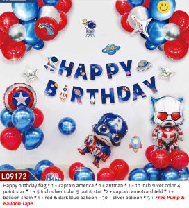 * CLEARANCE * Kids Happy Birthday Balloon Set Party Decoration Set Theme Party Balloon Decoration *NO PUMP*  Boy & Girl / Belon Hari Jadi Budak