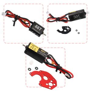 1/24 Scale Remote Control Model Car Motor Upgrade Ratios 88T 50T 60T Robust Metal Housing Heat Resistance Low Noise
