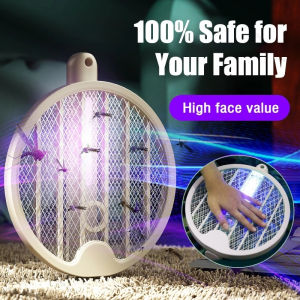 [READY STOCK] 可充电的电动灭蚊拍 Foldable 3 in1 Electric Mosquito Killer Racket Electric Insect Killer Mosquito Swatter LED USB Rechargeable Raket Membunuh Nyamuk Elektrik