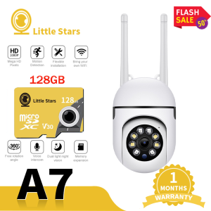 CCTV Connect to cellphone with voice1080P IP Camera Outdoor Digital WiFi 2 way Audio AI Human Detection Super Mini Home Security Camera HD1080P IP Wireless Outdoor CCTV Night Vision Video Security Alarm With Power Adapter