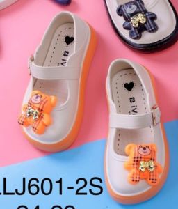 Sepatu FlatShoes Anak Perempuan Karet Jelly Import  Motif Beruang 601-2S/601-2M (24-35) bermotif beruang terbaru