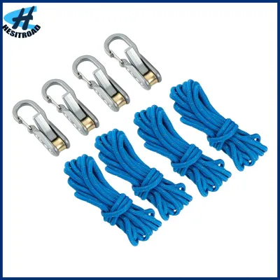 Bucwxa Outdoor Rope Regulator Quick Release Rope Tightener 4 Pcs Heavy Duty Metal Rope Tensioner with Roller Cord Outdoor Camping Hiking Boating Guyline Adjuster and Tightener for Backpacking Gear