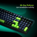 [คีย์บอร์ดภาษาไทย]Machenike K1 Gaming Keyboard Thai Keyboard คีย์บอร์ดเกมมิ่งแบบมีสาย 98 ปุ่ม แบบ RGB Backlit คีย์บอร์ดเงียบพร้อมปุ่มหมุนและแผงตัวเลข. 