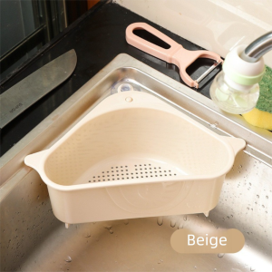 IDMU94789 Push-type Kitchen Sink Filter Basket Anti-leakage Versatile Drain Bowl Separate Sink Storage Rack