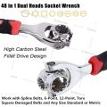 Tiger Wrench Kunci Ring Pas Shock Set Universal Socket Profesional Mobil Motor Serbaguna Pas 48 in 1. 